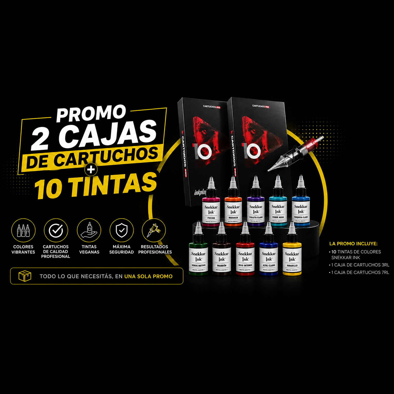 COMBO TINTAS + CARTUCHOS | Underinkacademy